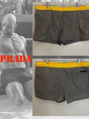 Prada Swim Trunks EU 52 / ~US 38" waist 2.5" inseam Made in Italy Gently worn